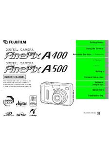 Fujifilm FinePix A500 manual. Camera Instructions.